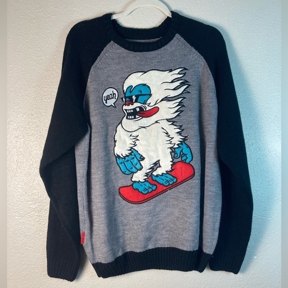 Cropp Design Lab Poland Bigfoot Sweater Men's Size Medium - Picture 1 of 12